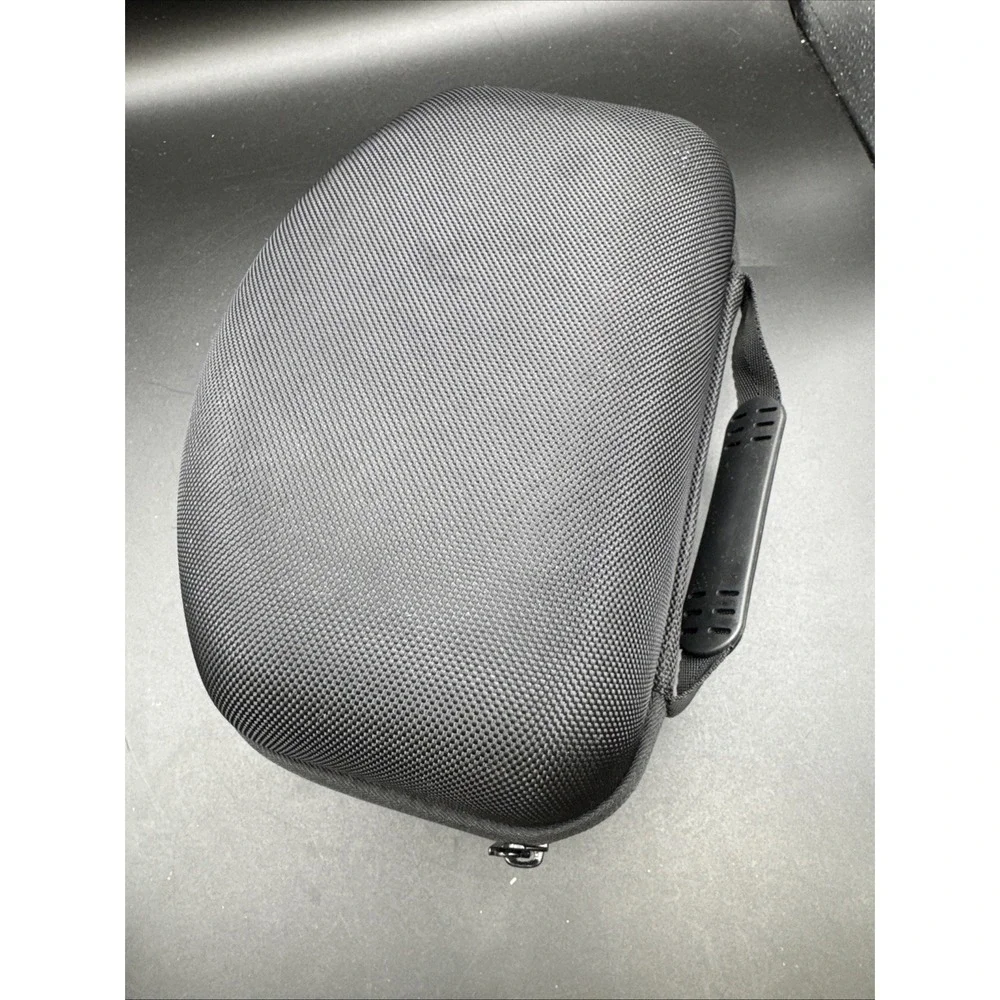 Khanka Hard Travel Case Black Zippered Storage Bag with Handle 9.5